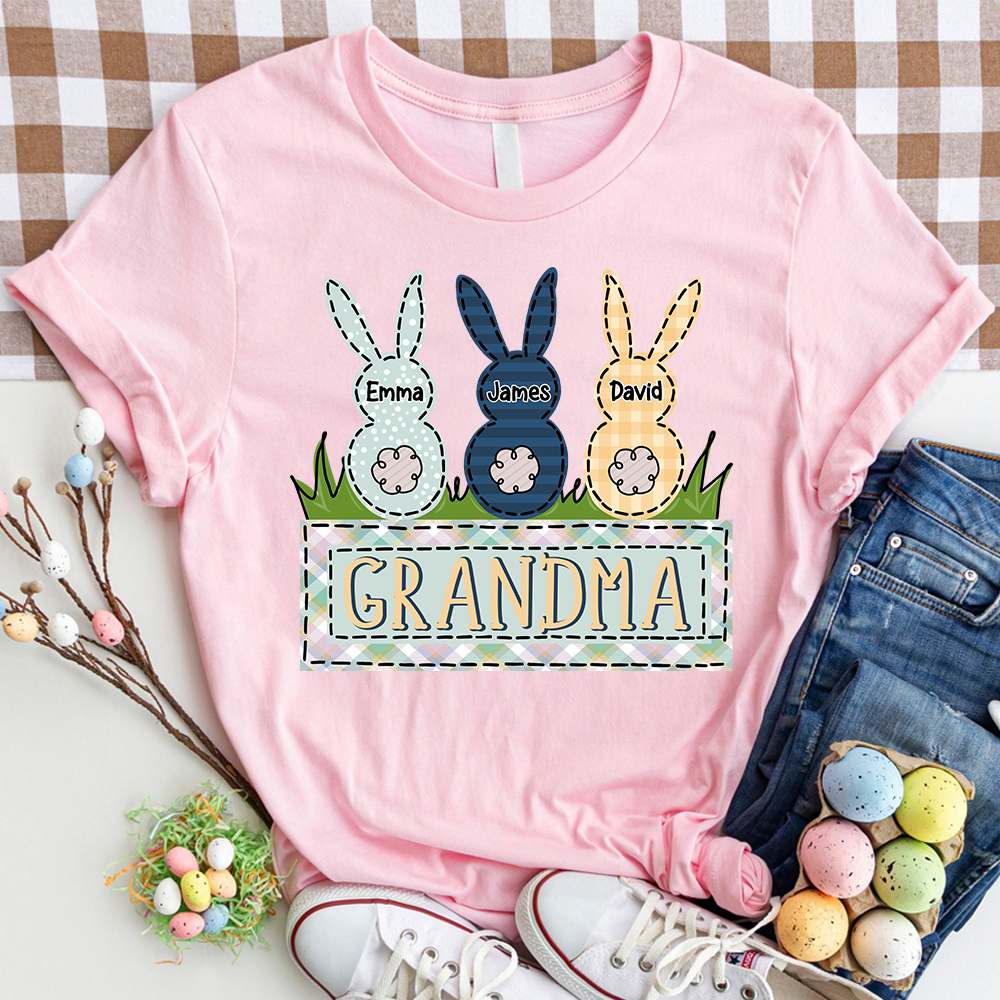 Lofaris Easter Bunny Grandma And Kids Days T-Shirt