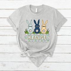 Lofaris Easter Bunny Grandma And Kids Days T-Shirt