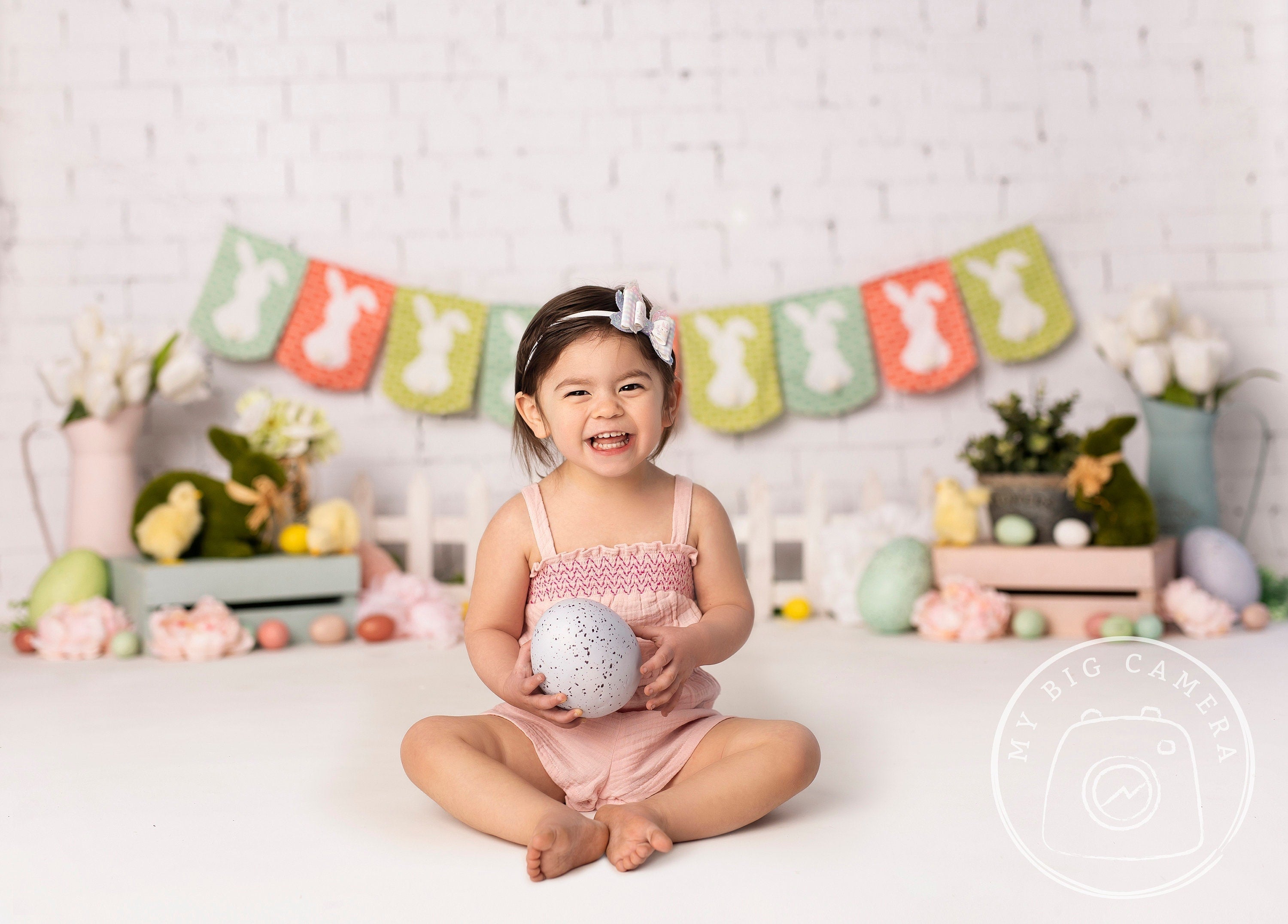 Lofaris Easter Pastels Spring Bunnies Backdrop For Photo Sessions