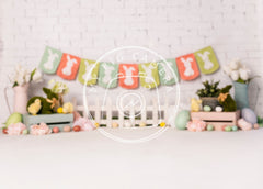 Lofaris Easter Pastels Spring Bunnies Backdrop For Photo Sessions