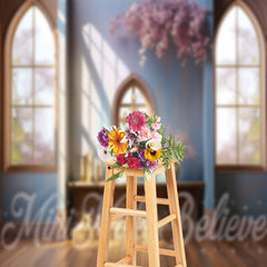 Lofaris Easter Spring Cross Church Interior Window Backdrop