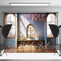 Lofaris Easter Spring Cross Church Interior Window Backdrop