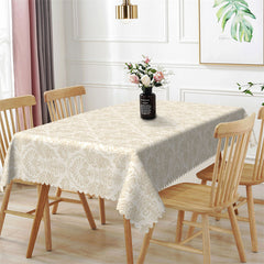 Lofaris Elegant Beige Retro Pattern Rectangle Tablecloth