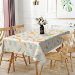 Lofaris Elegant Birds Pattern Grey Leave Printing Tablecloth