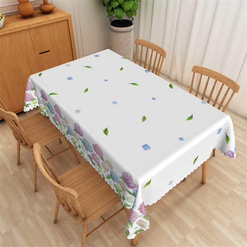 Lofaris Elegant Botanical Fringe Tablecloth For Dining Room