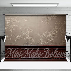 Lofaris Elegant Floral Brown Burgundy Retro Wall Backdrop