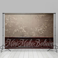 Lofaris Elegant Floral Brown Burgundy Retro Wall Backdrop