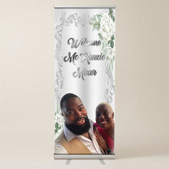 Lofaris Elegant Floral Custom Retractable Wedding Banner