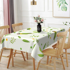 Lofaris Elegant Fresh Plants Birds Green Nature Tablecloth