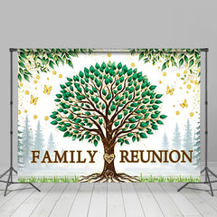 Lofaris Elegant Gold Gilt Tree Leaves Family Reunion Backdrop