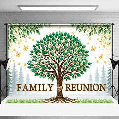 Lofaris Elegant Gold Gilt Tree Leaves Family Reunion Backdrop