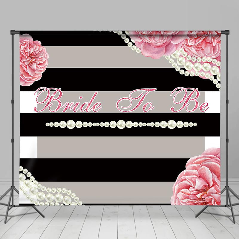 Lofaris Elegant Pearl Pink Bride To Be Bridal Shower Backdrop