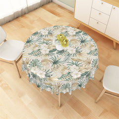 Lofaris Elegant Plant Floral Pattern Dining Round Tablecloth