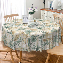 Lofaris Elegant Plant Floral Pattern Dining Round Tablecloth