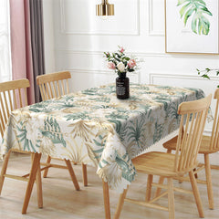 Lofaris Elegant Plants Floral Pattern Kitchen Tablecloth