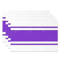 Lofaris Elegant Purple And White Simple Set Of 4 Placemats