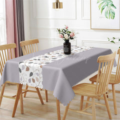 Lofaris Elegant Purple Leaves Spring Rectangle Tablecloth