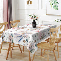 Lofaris Elegant Stylish Whelk Floral Pattern Pink Tablecloth