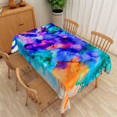 Lofaris Elegant Watercolor Artistic Rectangle Tablecloth