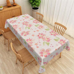 Lofaris Elegant Watercolor Pink Floral Pattern Tablecloth