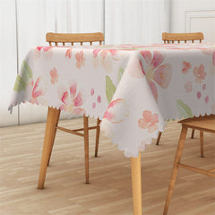 Lofaris Elegant Watercolor Pink Floral Pattern Tablecloth