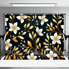 Lofaris Elegant White Orchid Fine Art Photo Booth Backdrop