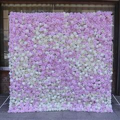 Lofaris Elegant White Purple Floral Bridal Shower Backdrop