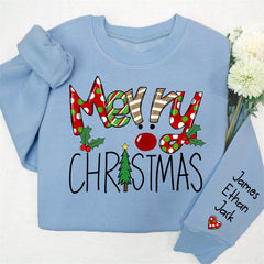 Lofaris Elk Cherry Mom And Kids Custom Christmas Sweatshirt