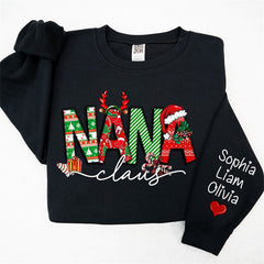 Lofaris Elk Cherry Nana Claus Custom Christmas Sweatshirt