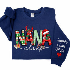 Lofaris Elk Cherry Nana Claus Custom Christmas Sweatshirt