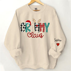 Lofaris Elk Claus Mom Daughter Custom Christmas Sweatshirt