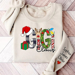 Lofaris Elk Gift Grandma Kids Custom Christmas Sweatshirt