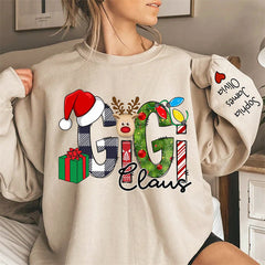 Lofaris Elk Gift Grandma Kids Custom Christmas Sweatshirt