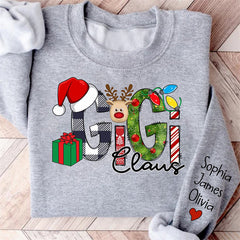 Lofaris Elk Gift Grandma Kids Custom Christmas Sweatshirt