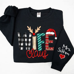 Lofaris Elk Plaid Wife Husband Custom Christmas Sweatshirt