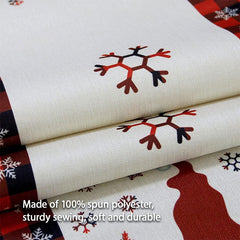 Lofaris Elk Snowflake Step And Repeat Christmas Table Runner