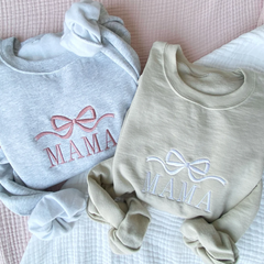 Lofaris Embroidered Custom Name Mimi Nana Mama Sweatshirt