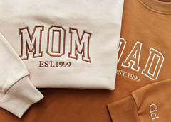 Lofaris Embroidered Custom Name Mom Grandma Est Sweatshirt