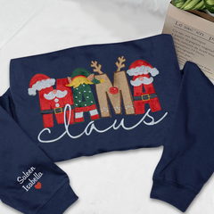 Lofaris Embroidery Mama Claus Christma Custom Sweatshirt