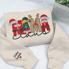 Lofaris Embroidery Mama Claus Christma Custom Sweatshirt