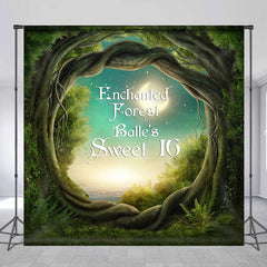 Lofaris Enchanted Forest Custom Name 16 Birthday Backdrop