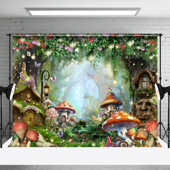 Lofaris Enchanted Forest Mushroom Trees Spring Backdrop