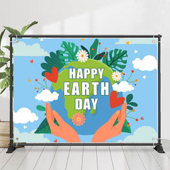 Lofaris Environmental Protection Happy Earth Day Blue Backdrop