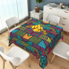 Lofaris Ethnic Geometrics Colorful Rectangle Tablecloth