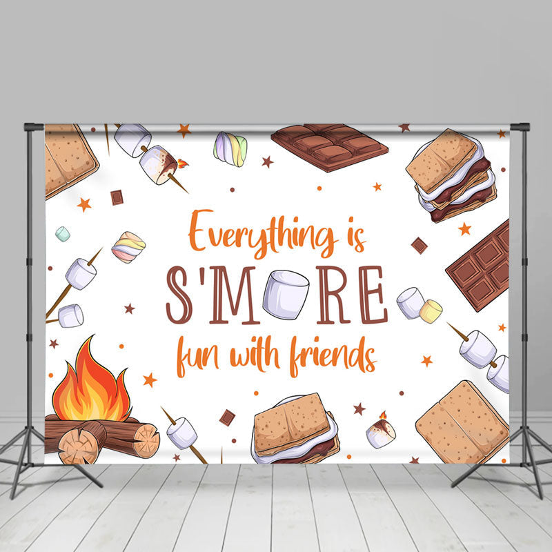 Lofaris Everything Is Smore Fun With Friends Party Backdrop