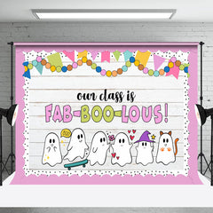 Lofaris Fab Boo Lous Halloween Wood Back To School Backdrop