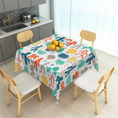 Lofaris Fabric Colorful Prickly Cactus Square Tablecloth