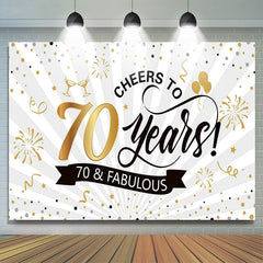 Lofaris Fabulous Spark Cheer To Years 70th Birthday Backdrop