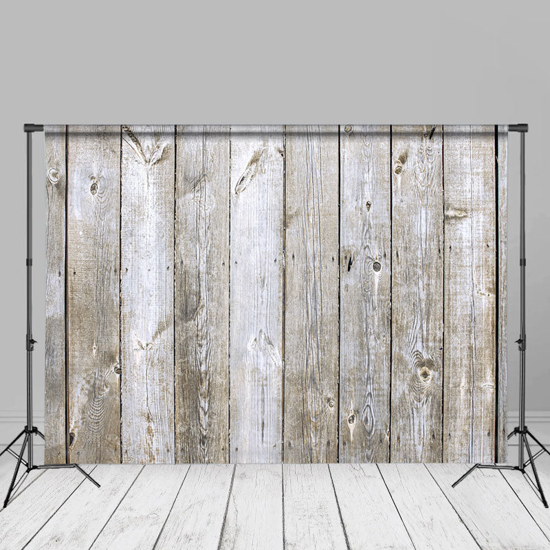 Lofaris Faded Rustic Vertical Striped Wood Photo Backdrop