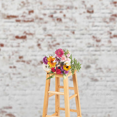 Lofaris Faded White Brick Wall Texture Backdrops For Photos